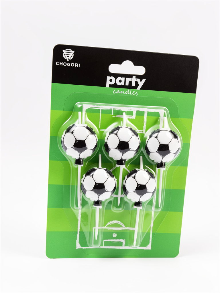 VELA SET GLOBOS DE PELOTA DE FUTBOL X5