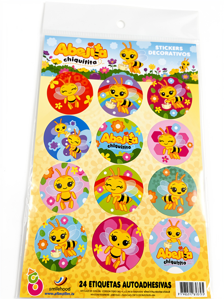 STICKERS AUTOADHESIVOS ABEJITA X24
