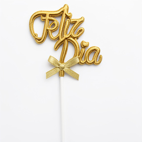 CAKE TOPPER FELIZ DIA ORO
