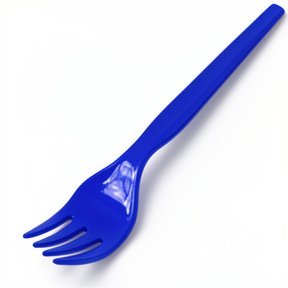 TENEDOR PLASTICO AZUL X20