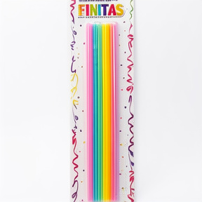 VELAS COMBINADAS FINITAS 17 CM MULTICOLOR X24