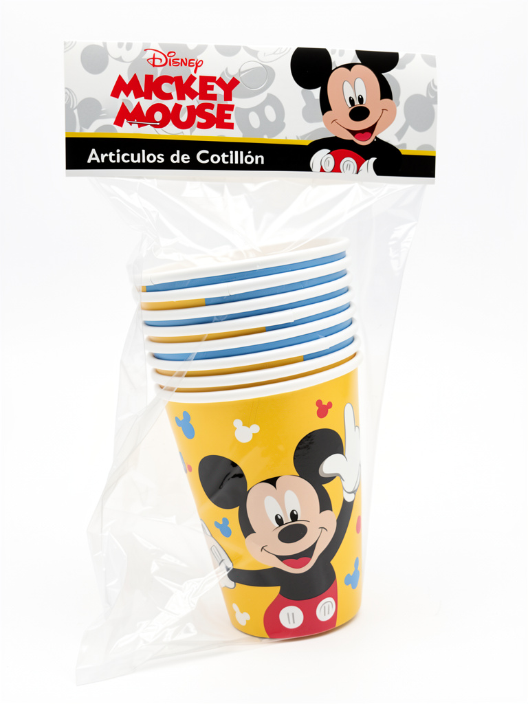 VASO POLIPAPEL MICKEY MOUSE X8