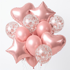 SET GLOBOS METALIZADOS Y LATEX X14