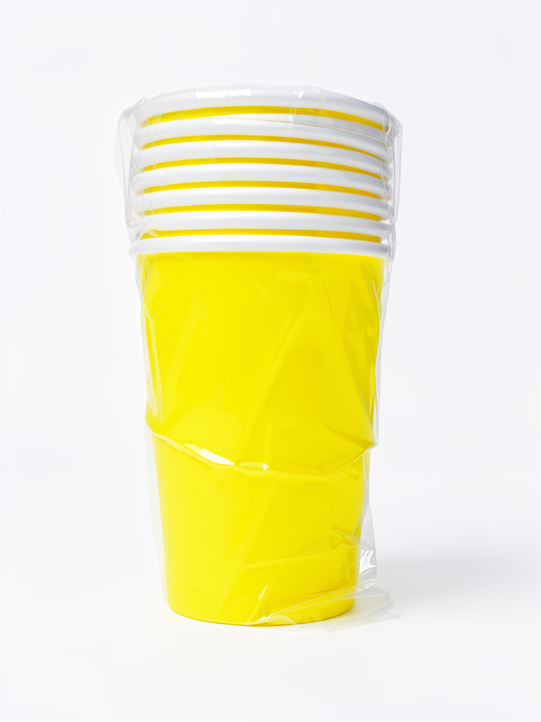 VASO POLIPAPEL 240CC FLUO AMARILLO X8