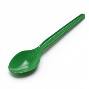 CUCHARA PLASTICA VERDE OSURO X20
