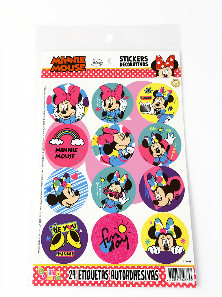 STICKERS AUTOADHESIVOS MINIE X24