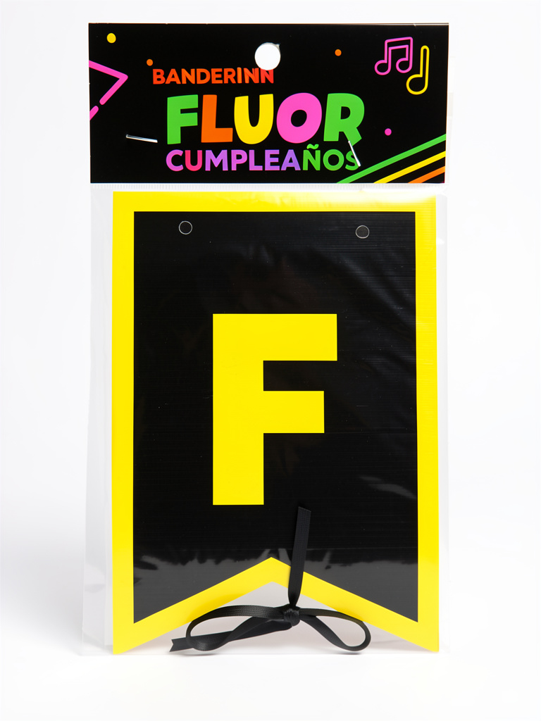 BANDERIN FLUO FELIZ CUMPLEAÑOS