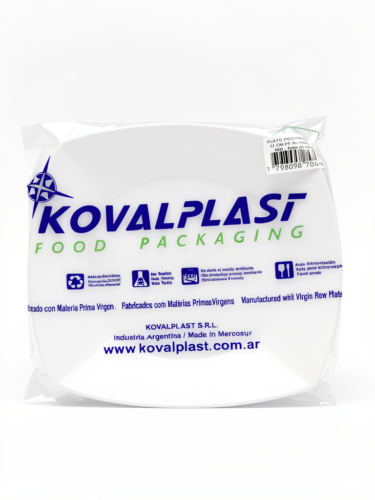 PLATO POSTRE CUADRADO 17CM BLANCO PLENO