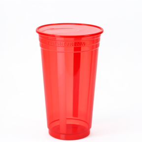 VASO NEON ROJO 300ML  X25