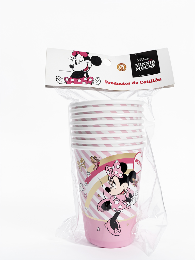 VASO POLIPAPEL MINNIE X8