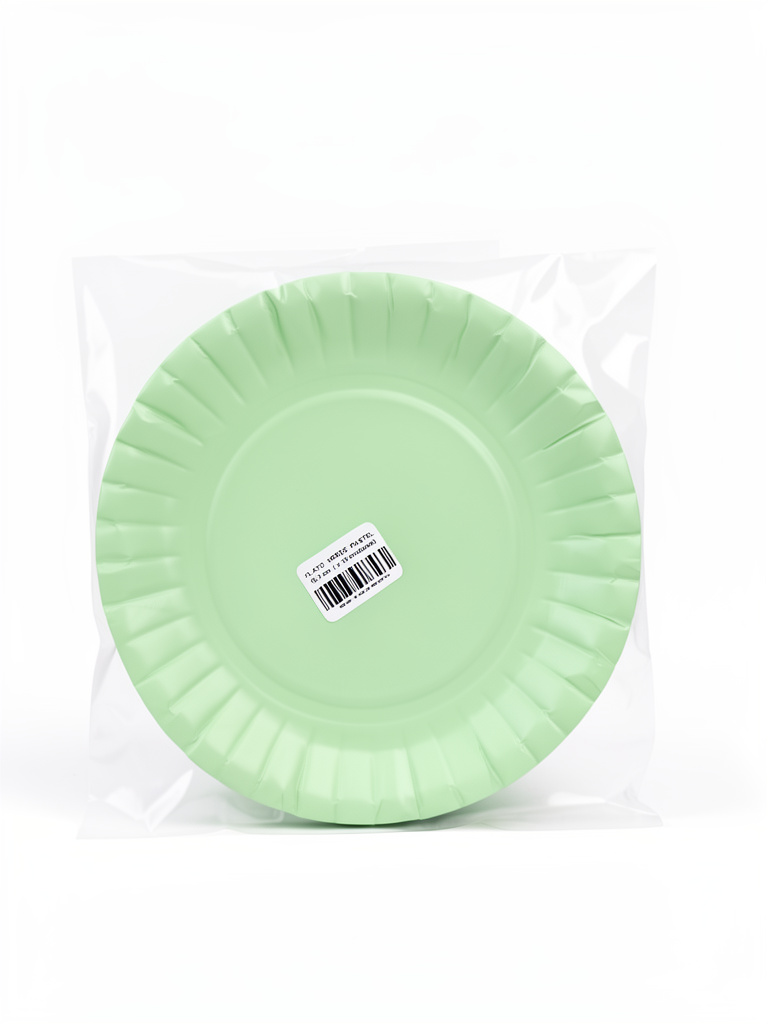 PLATO PASTEL VERDE X10