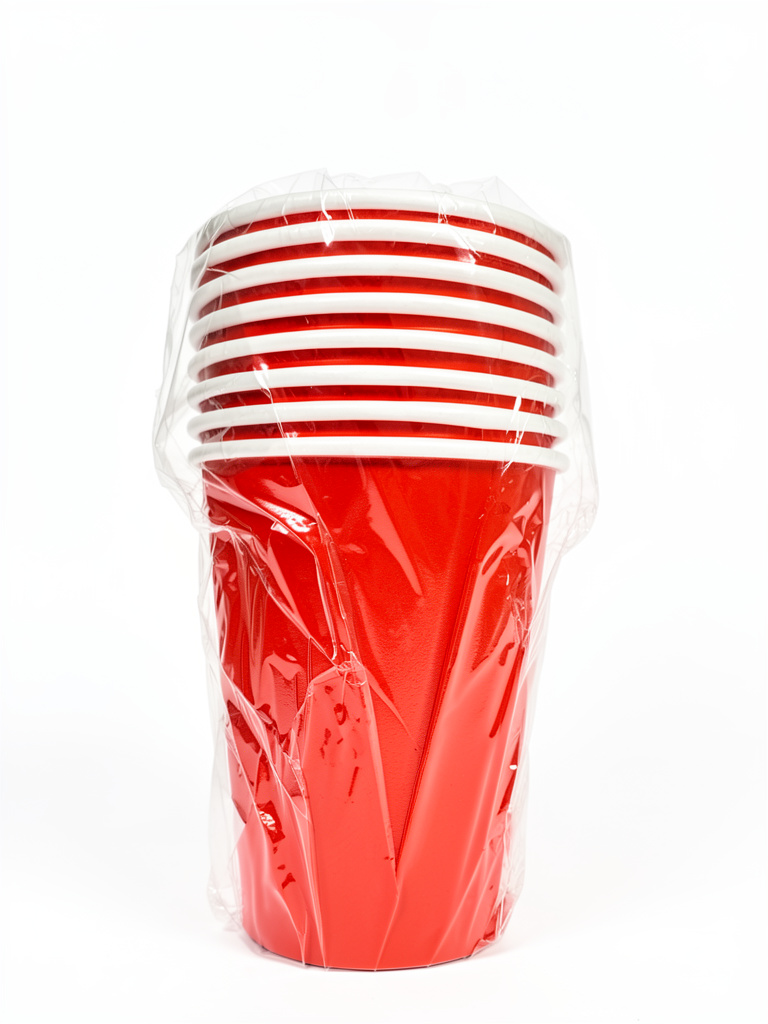 VASO POLIPAPEL 249C ROJO X8