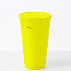 VASO NEON AMARILLO LIMON 300ML X25