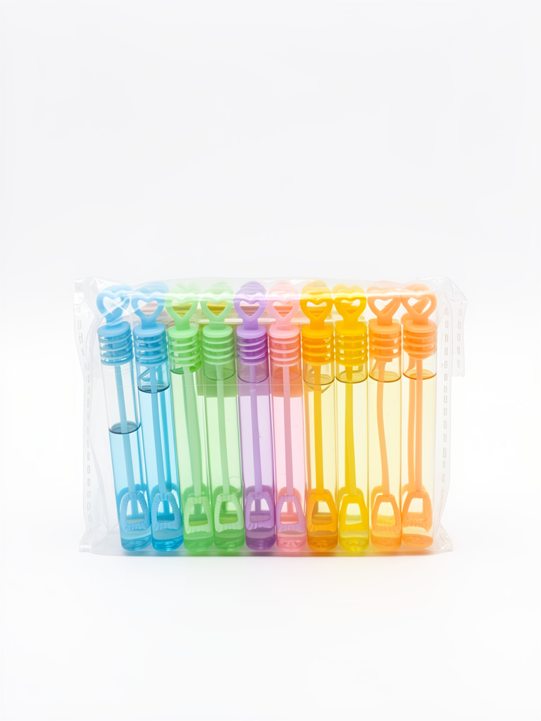 BURBUJERO MINI CORAZON MULTICOLOR X10