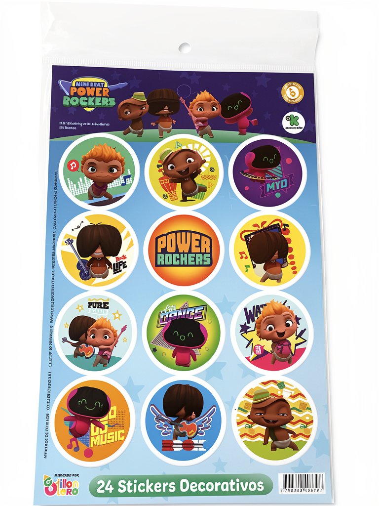 STICKERS AUTOADHESIVOS POWER ROCKERS X24
