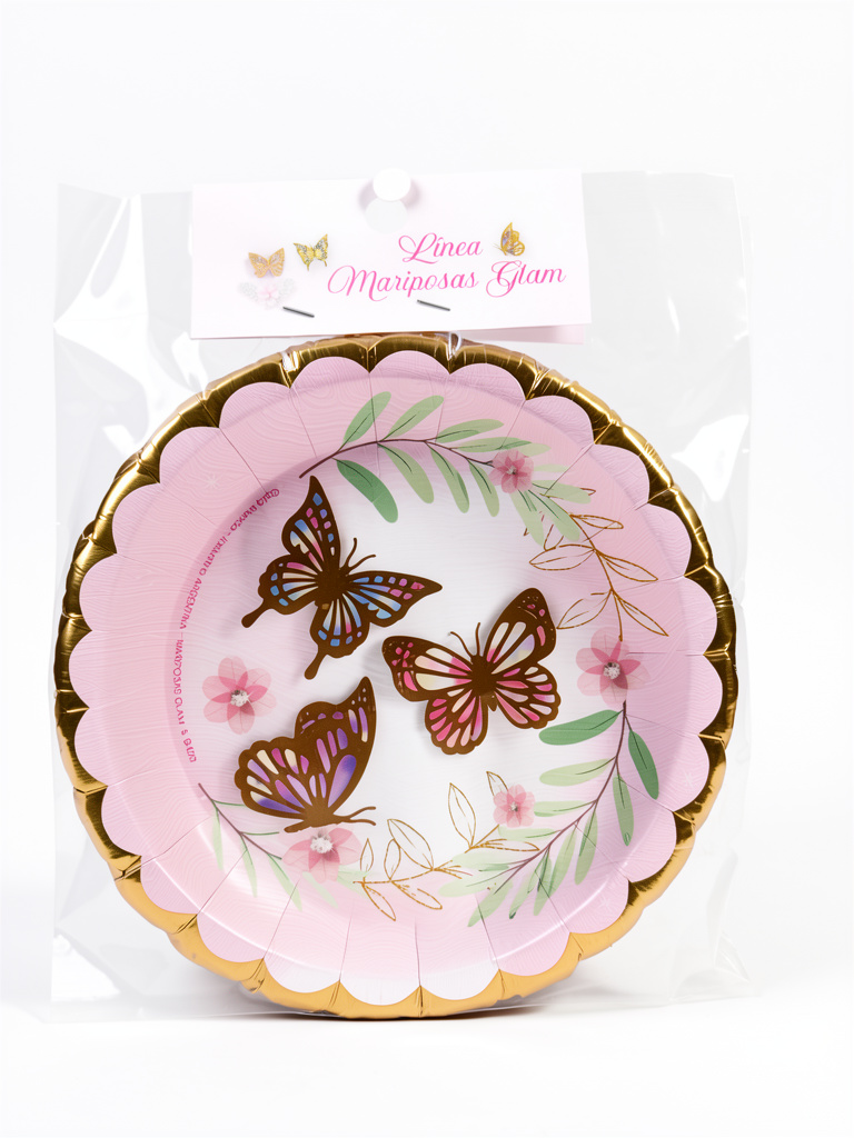 PLATO MARIPOSA CON STAMPING X8