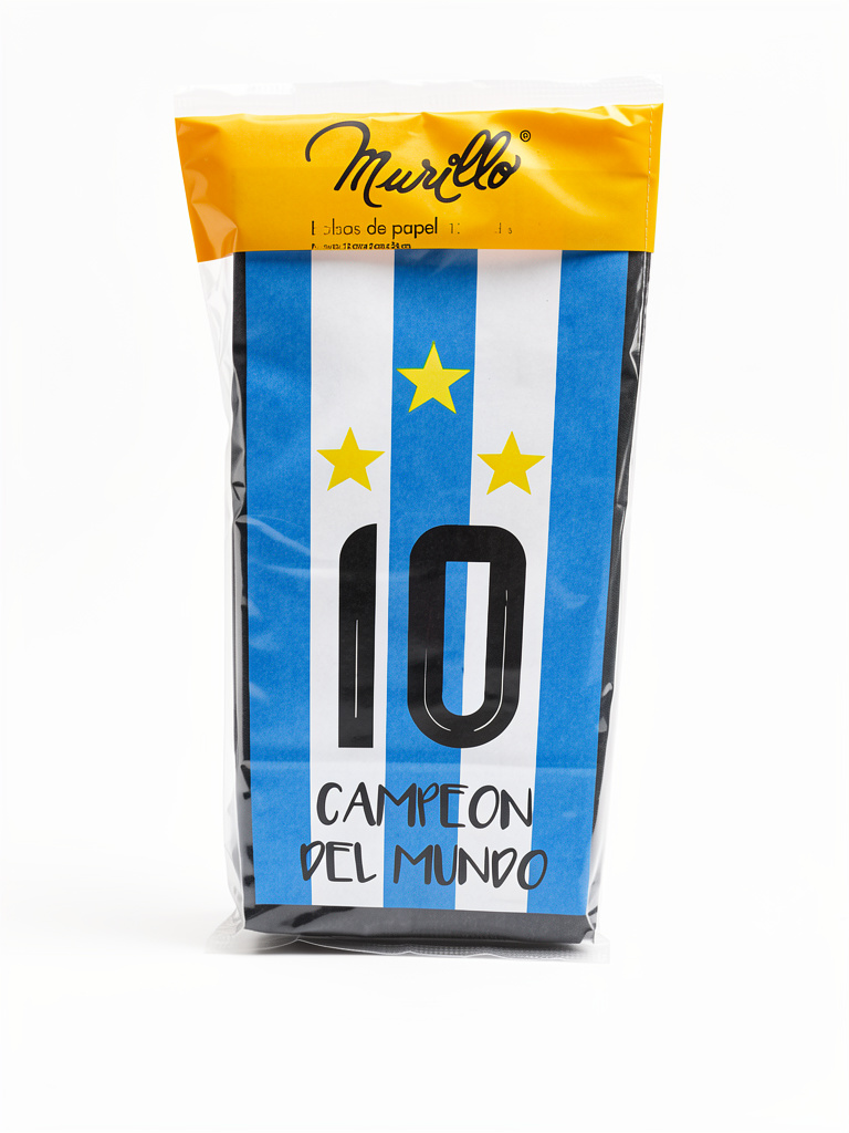 BOLSITA DE PAPEL VAMOS ARGENTINA 3 ESTRELLAS CAMPEON DELMUNDO X10U