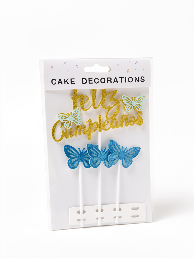 CAKE TOPPER MARIPOSA FELIZCUMPLEAÑOS