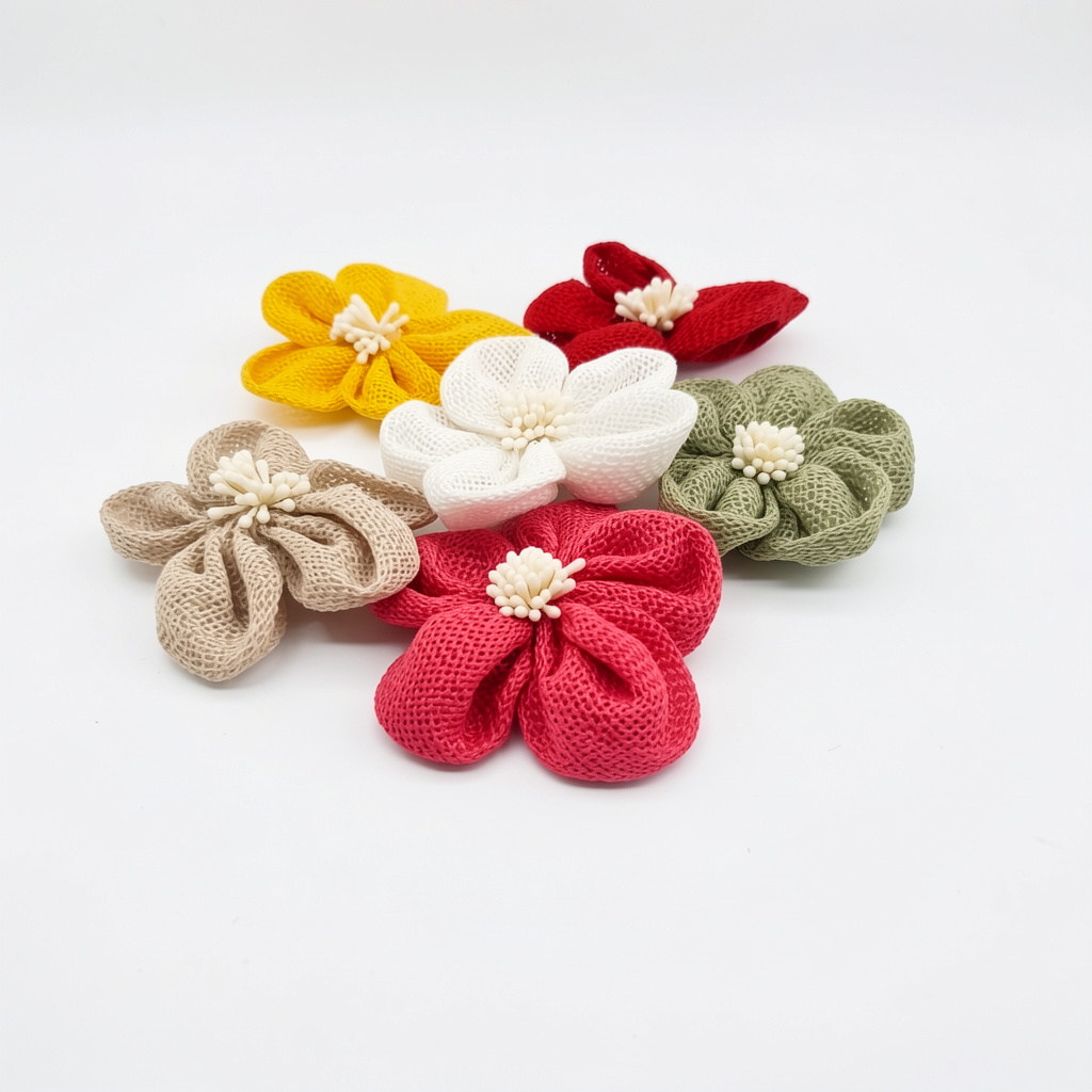 FLORES DE ARPILLERA COLORES