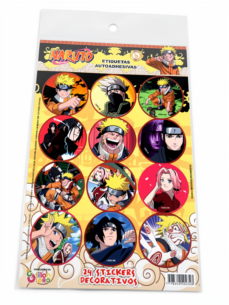 STICKERS AUTOADHESIVOS NARUTO X24