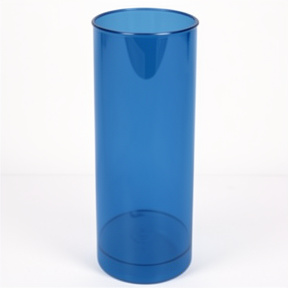 VASO PLASTICO TUBO AZUL X10