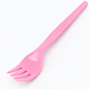TENEDOR PLASTICO ROSA X20