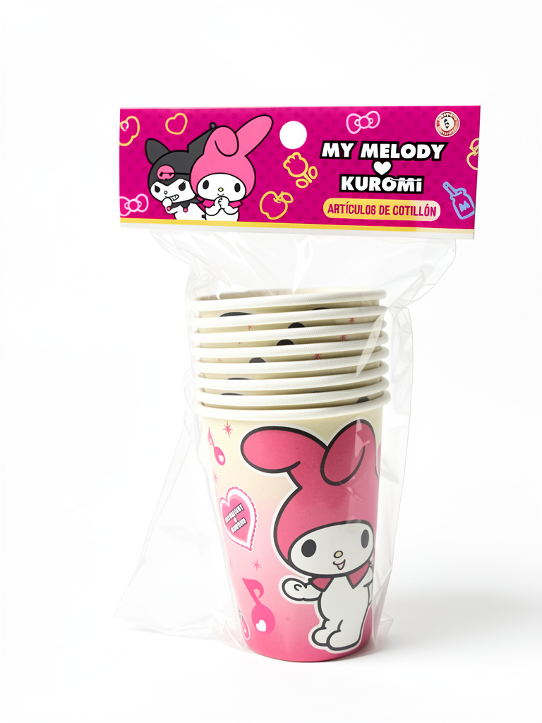 VASO POLIPAPEL KUROMI X8
