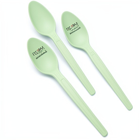 CUCHARA PLASTICA VERDE PASTEL