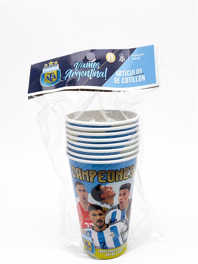 VASO POLIPAPEL CAMPEONS DEL MUNDO X8