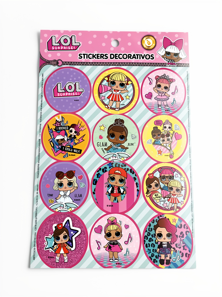 STICKERS AUTOADHESIVOS LOL SURPRISE X24