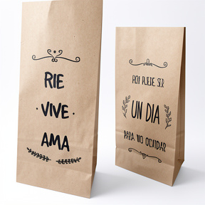 BOLSITA DE PAPEL ´RIE-VIVE-AMA´ X10