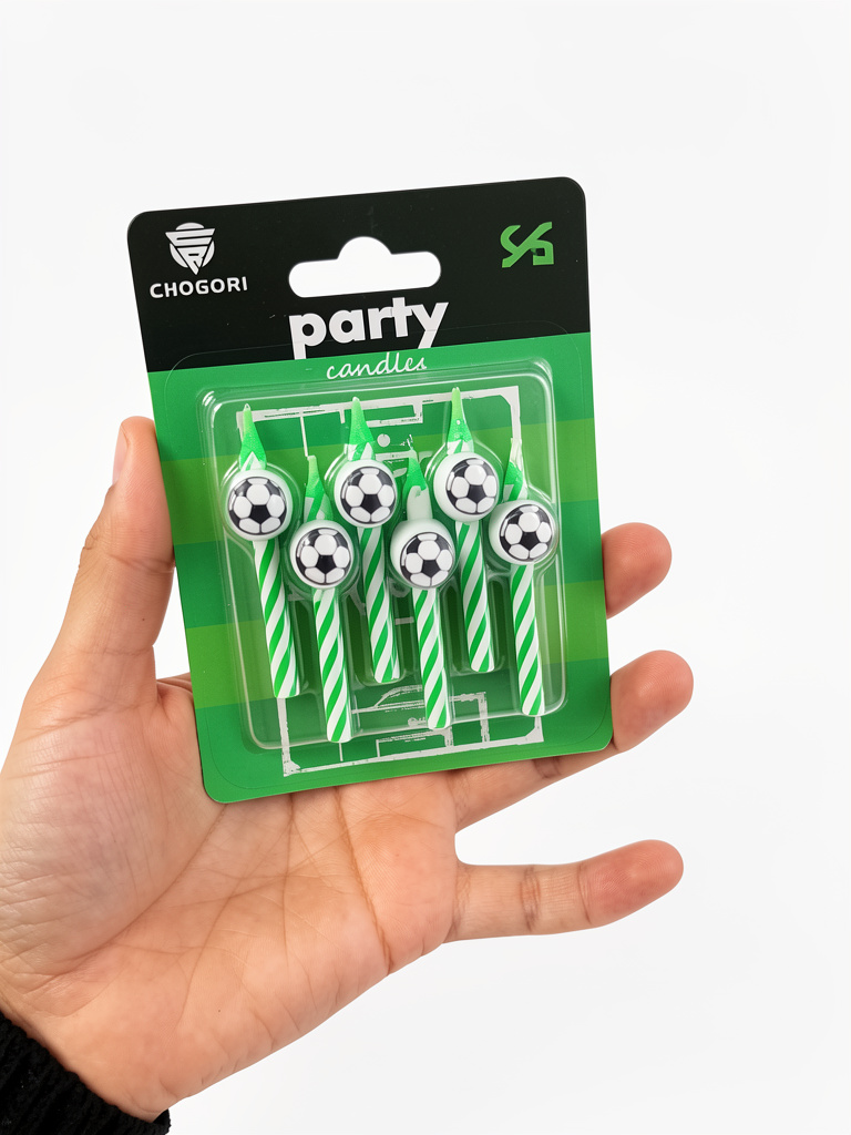 SET VELA PELOTA FUTBOL VERDE X6