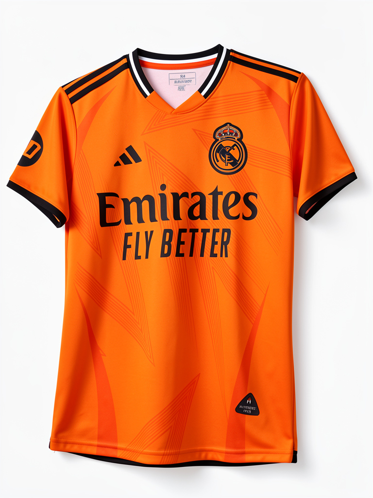 Real Madrid naranja jersey réplica