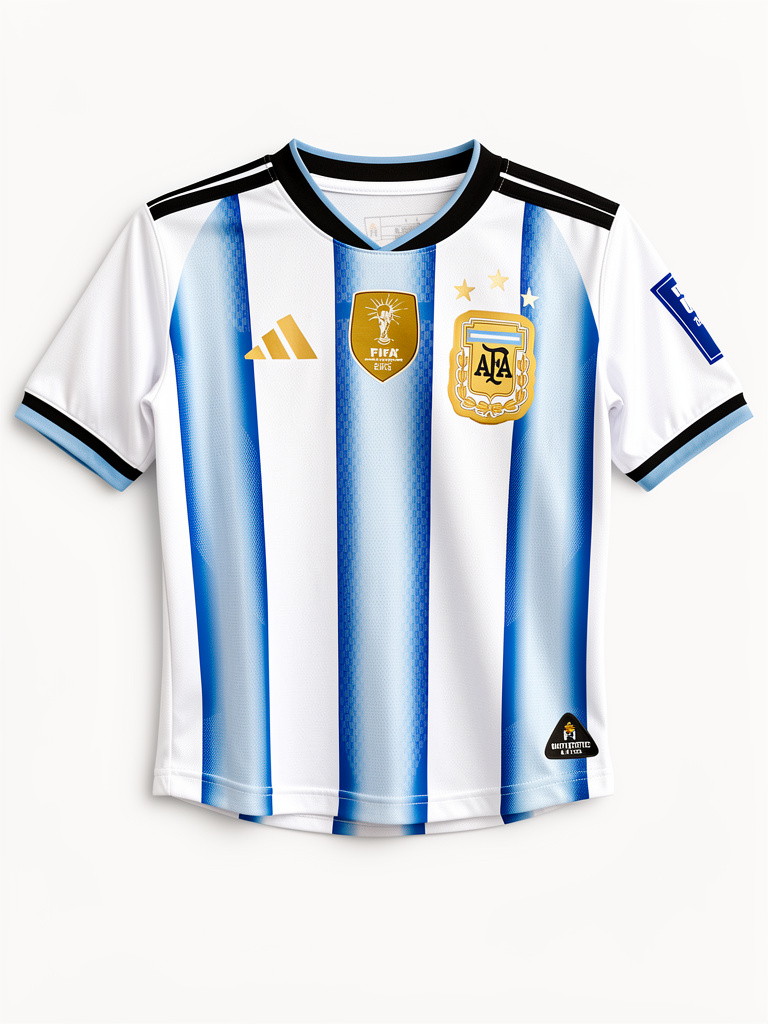 Argentina blanca y azul playera réplica