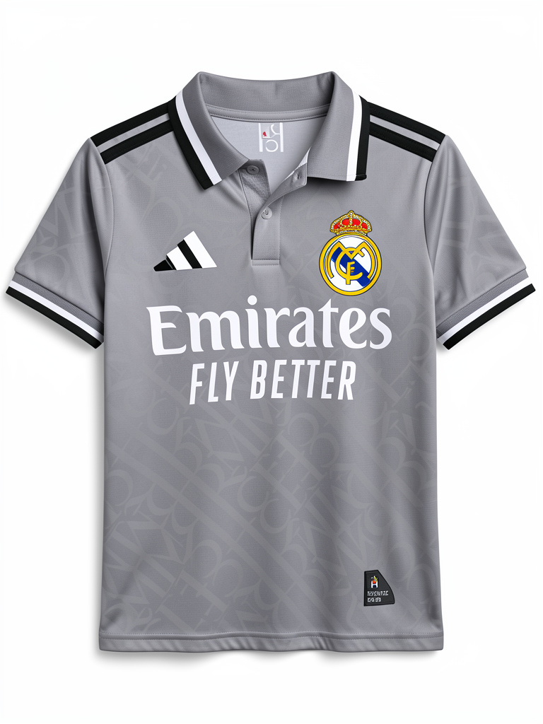 Real Madrid jersey gris réplica