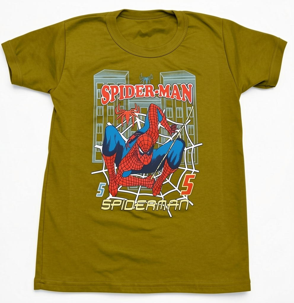 Polera Spider-Man verde oliva