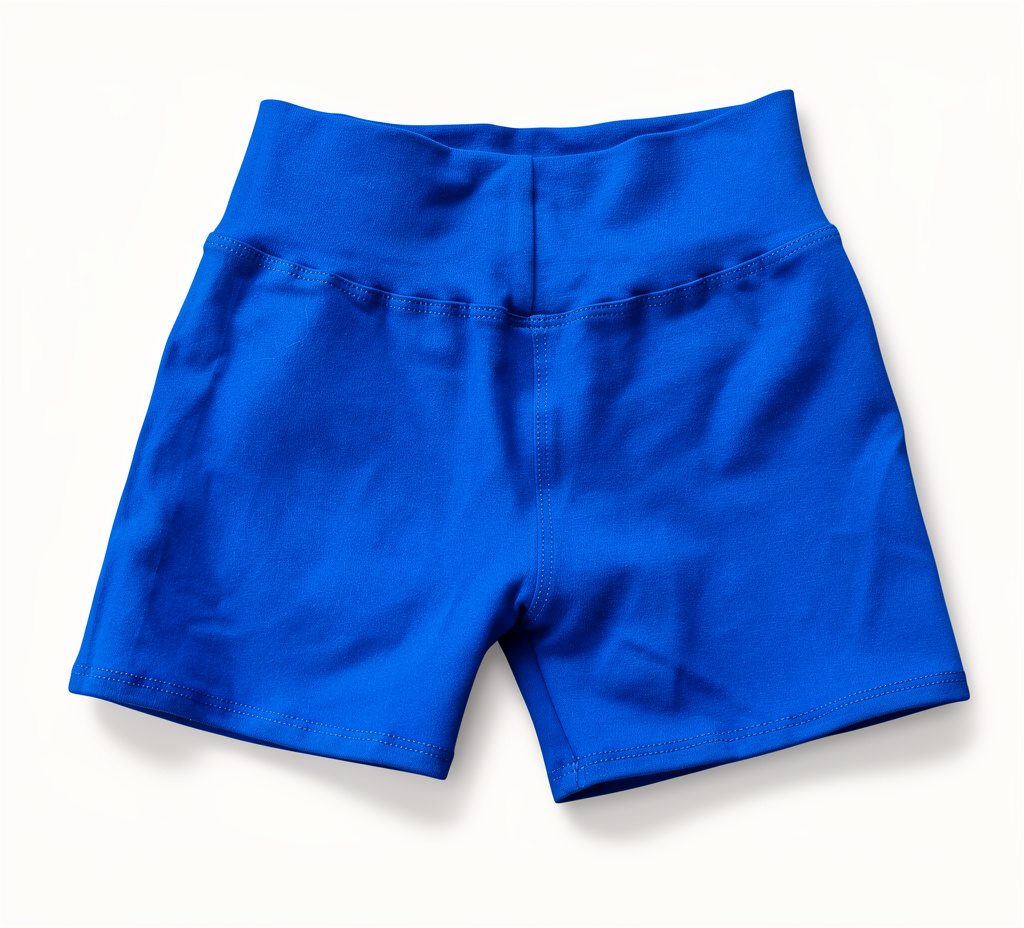 Calza short deportivo azul