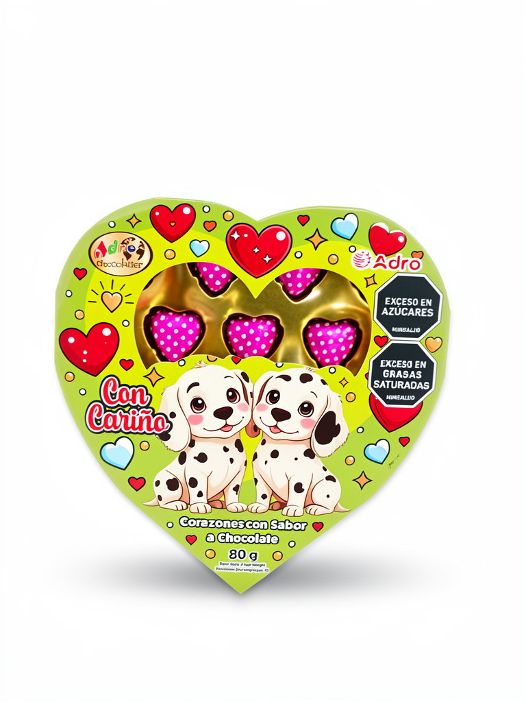 Corazón de chocolates