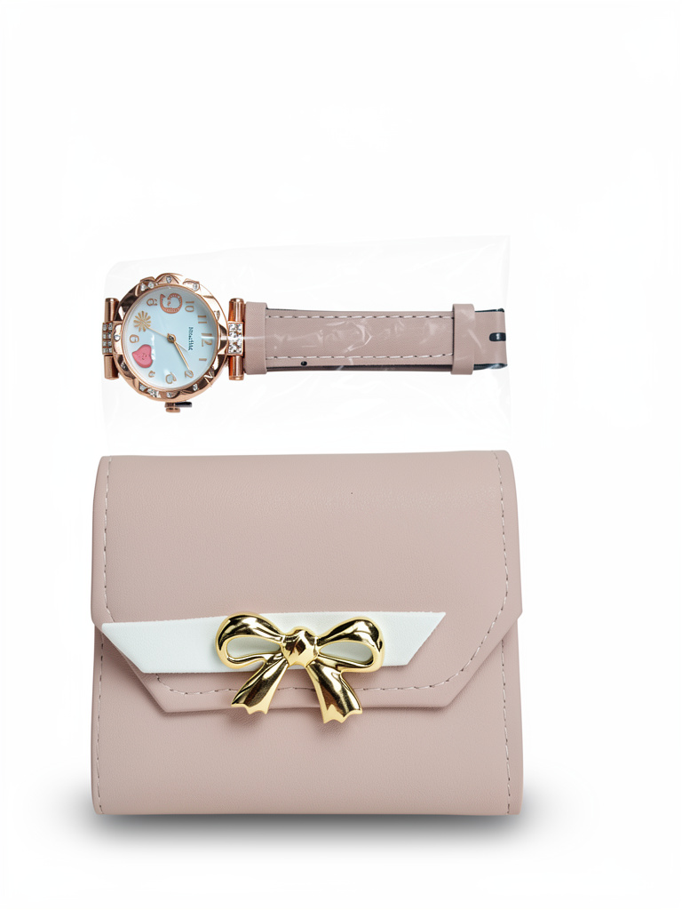 Billetera y reloj de dama