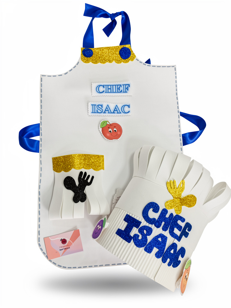 Delantal y gorro de chef
