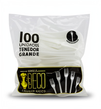 Tenedor Desechable Deco Grande X 100 Und