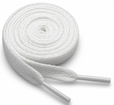 Cordón  blanco corto   plano y redondo