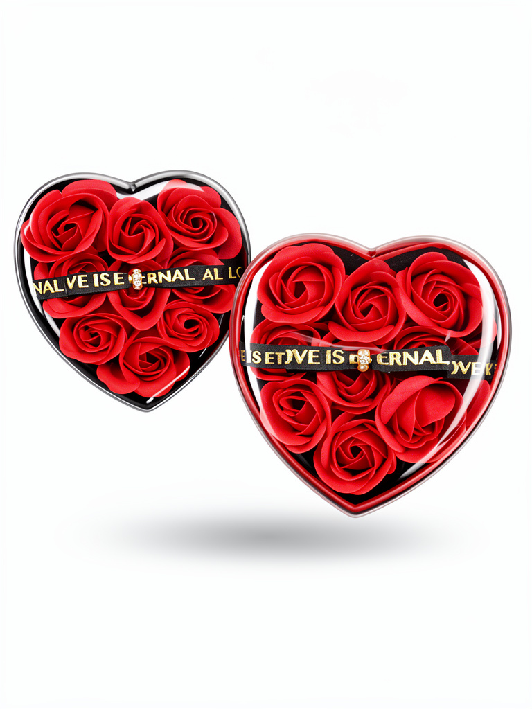 Corazón con flores y collar