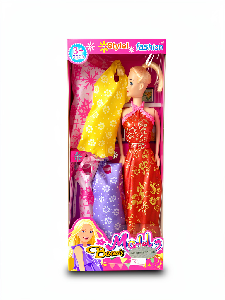 Muñeca con vestidos