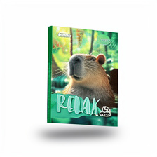 Cuaderno Cosido 100H Cuadros Capibara