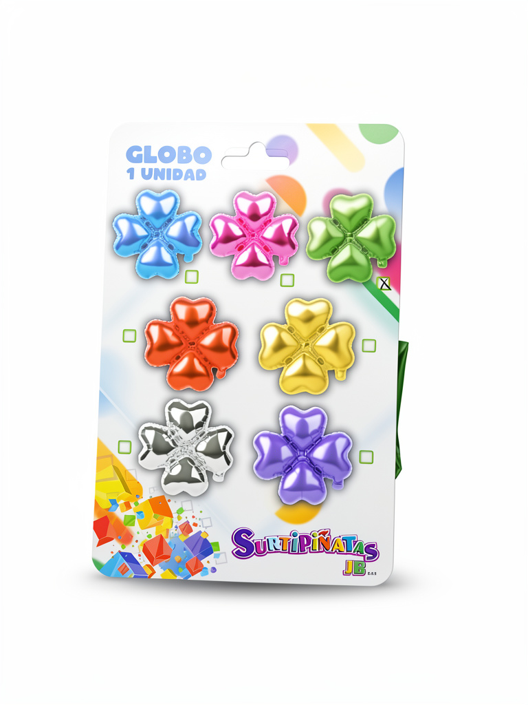 Globo metalizado trébol