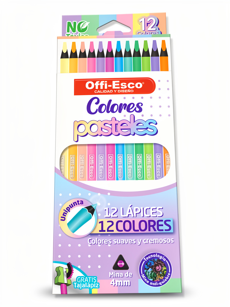 Colores offiesco pastel X 12