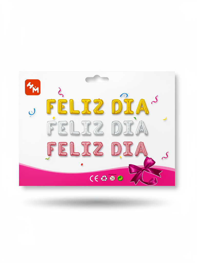 Letrero feliz día  letra individual