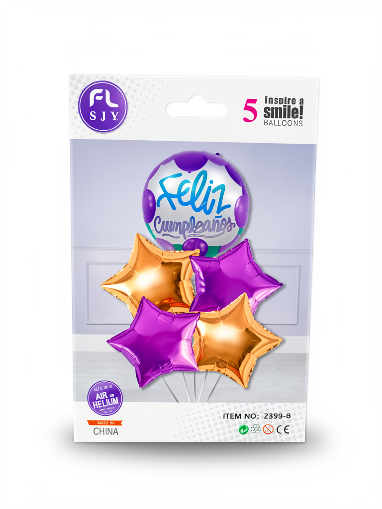 Buquet de feliz cumpleaños 5 piezas