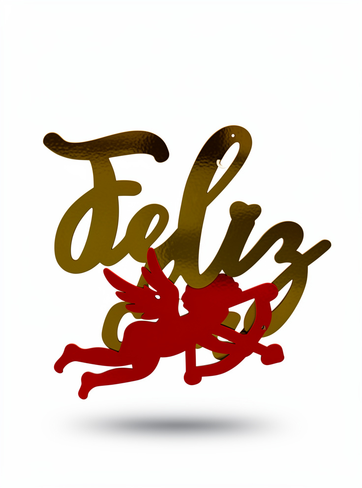 Letrero feliz día cursivo